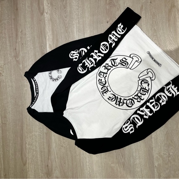 Chrome Hearts Black and White Long Sleeve Tee - Picture 3 of 4